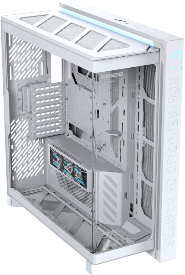 Case ASUS ROG Cronox EATX Curved Tempered-Glass Panel, BTF, 9.2-Inch Screen White