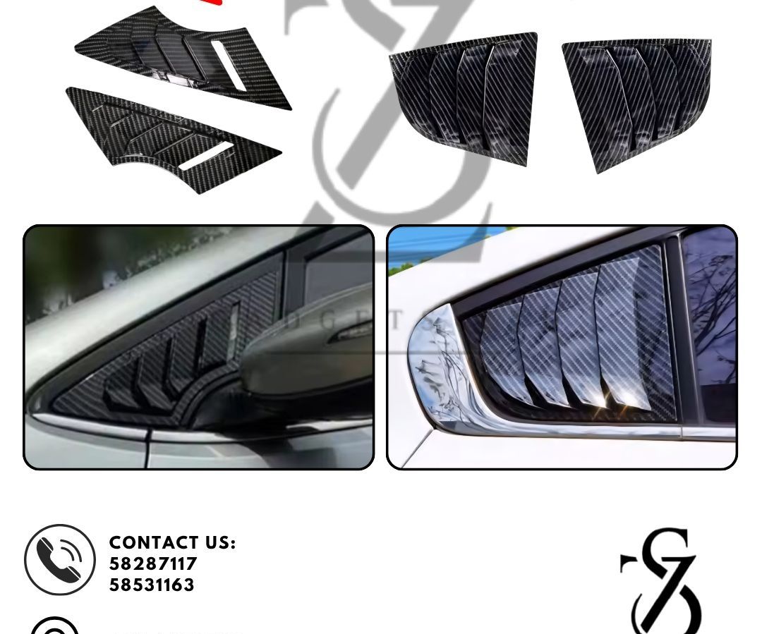 Carbon Front and Rear Louver Cover - Kia Cerato K3 2013-2018