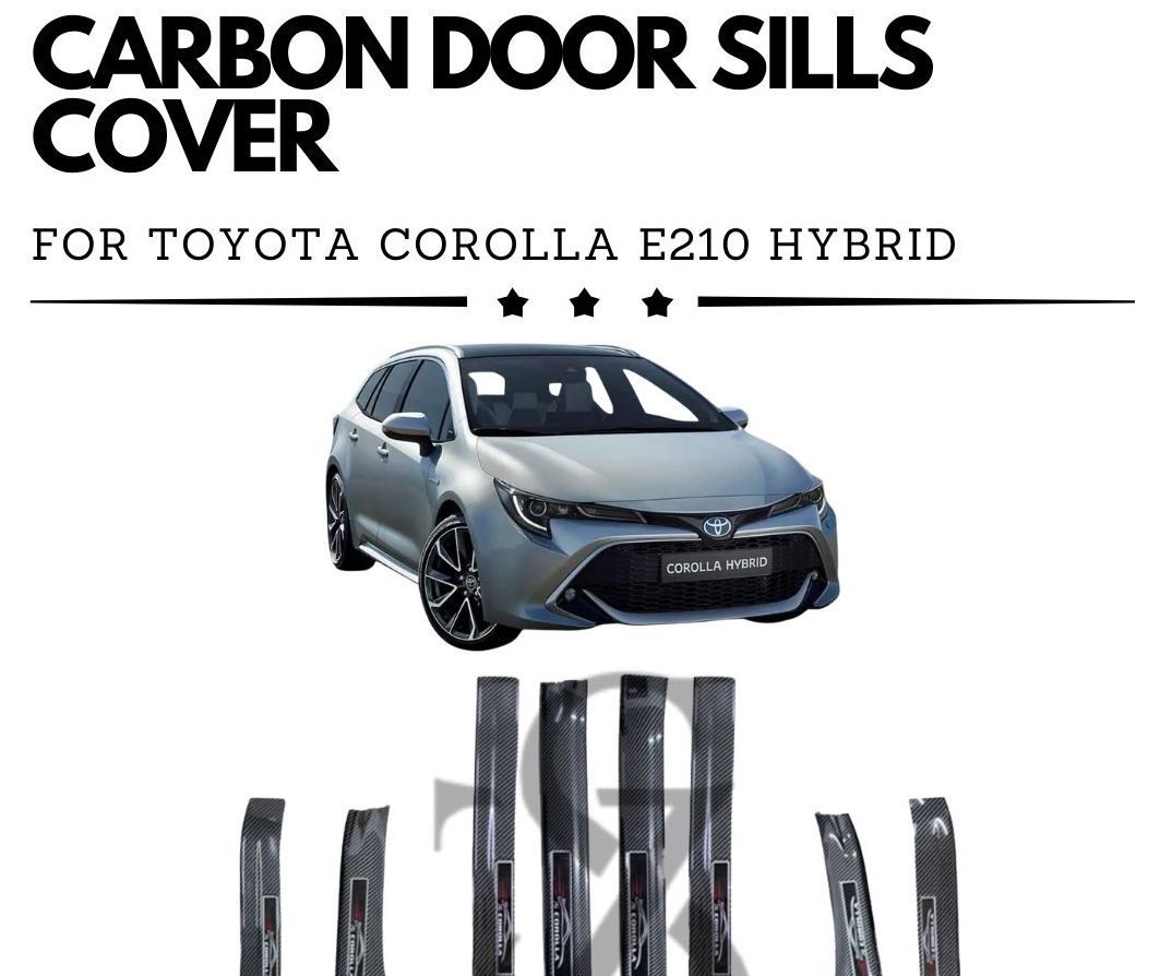 Carbon Door Sills Cover (8 PCS) - Toyota Corolla E210