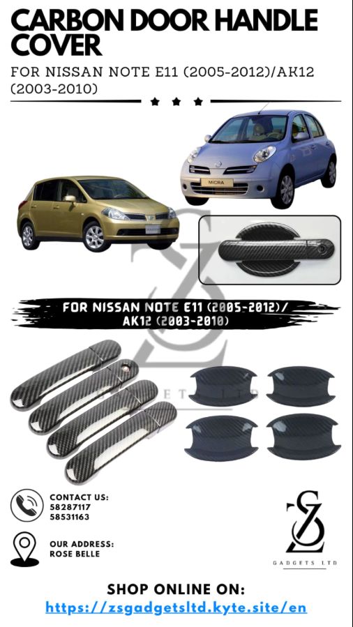 Carbon Door Handle Cover - Nissan Note E11 (2005-2012) / AK12 (2003-2010)