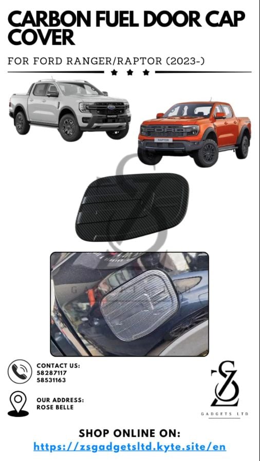 Carbon Fuel Door Cap Cover - Ford Ranger/Raptor (2023-)