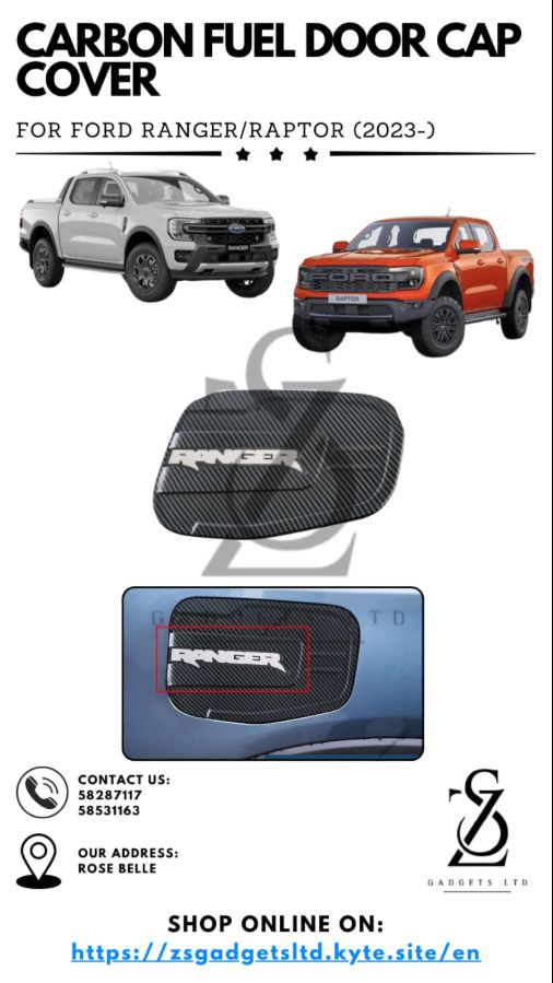 Carbon Fuel Door Cap Cover - Ford Ranger/Raptor (2023-)