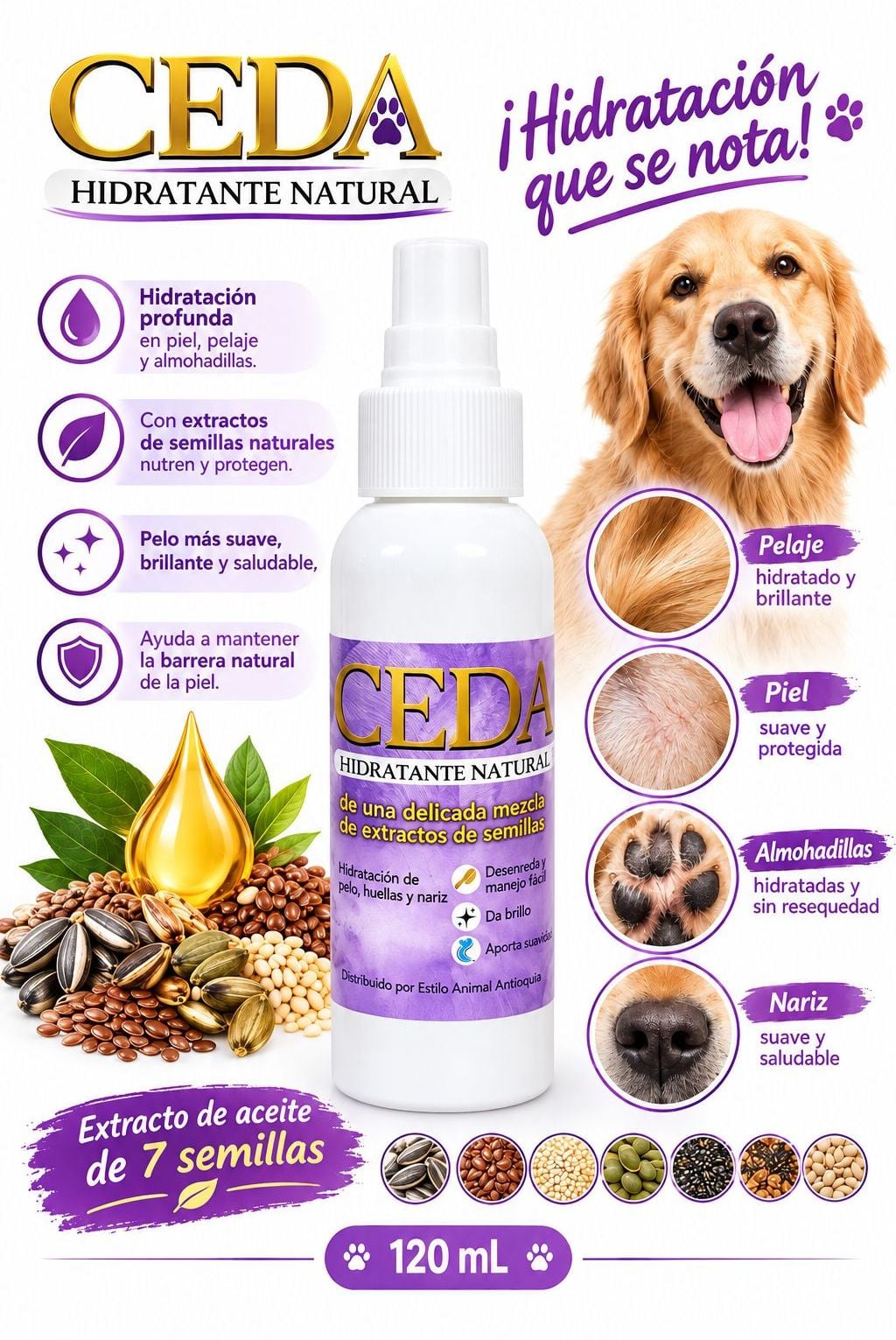 Ceda hidratante 120 ml D'Pelos