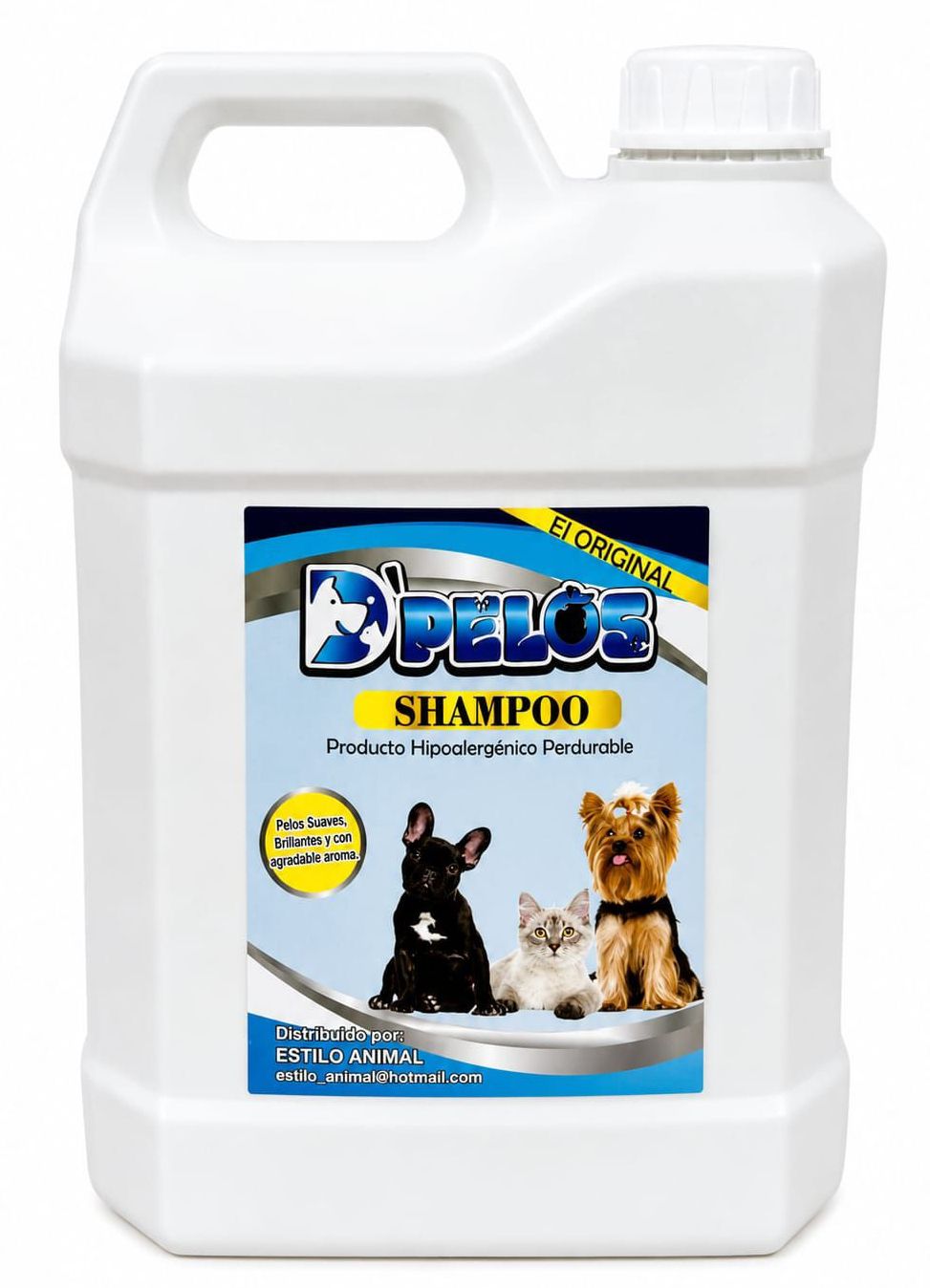 Shampoo todo pelos, toda razas 2.5 galones D'Pelos