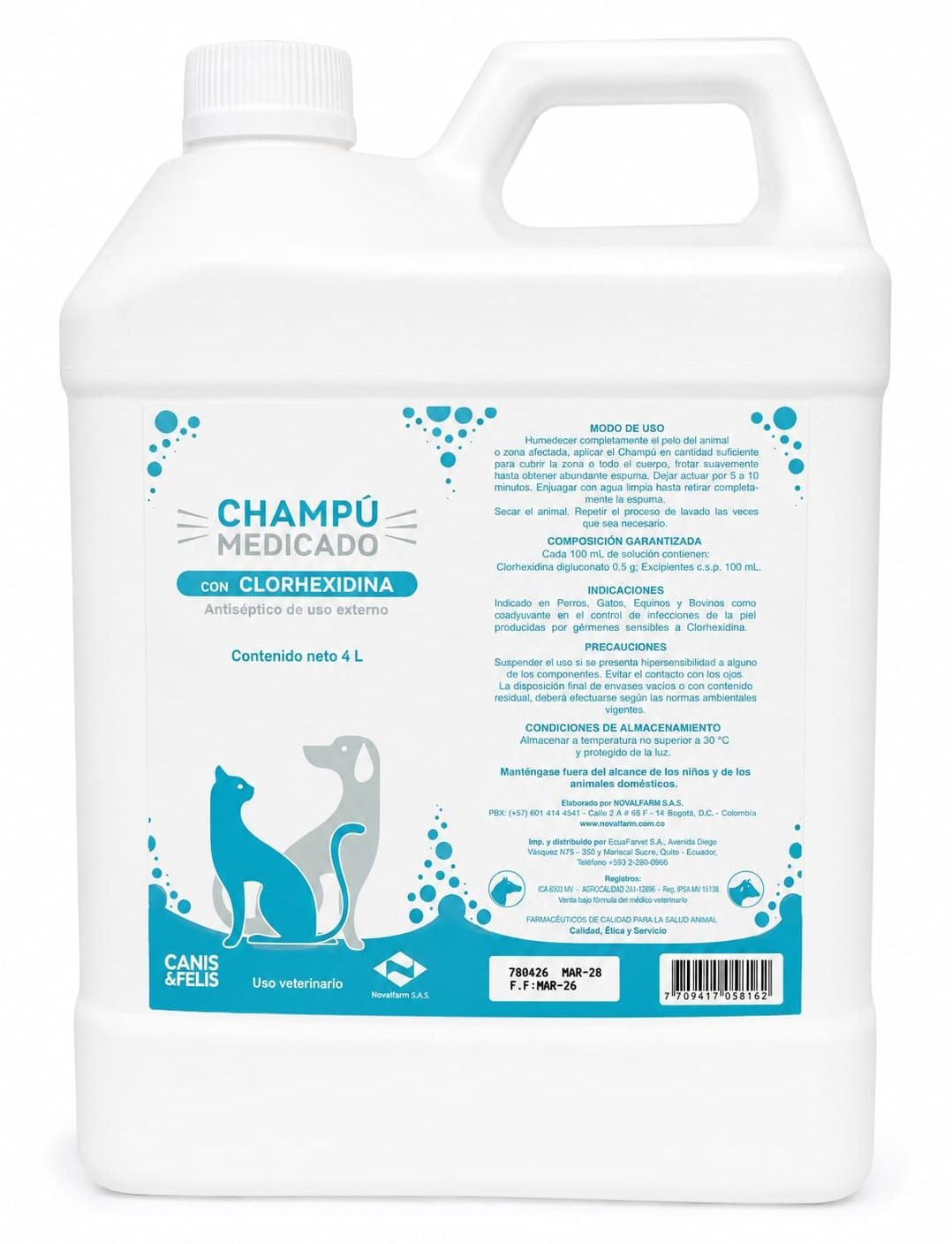 Shampoo medicado galón Canis & Felis