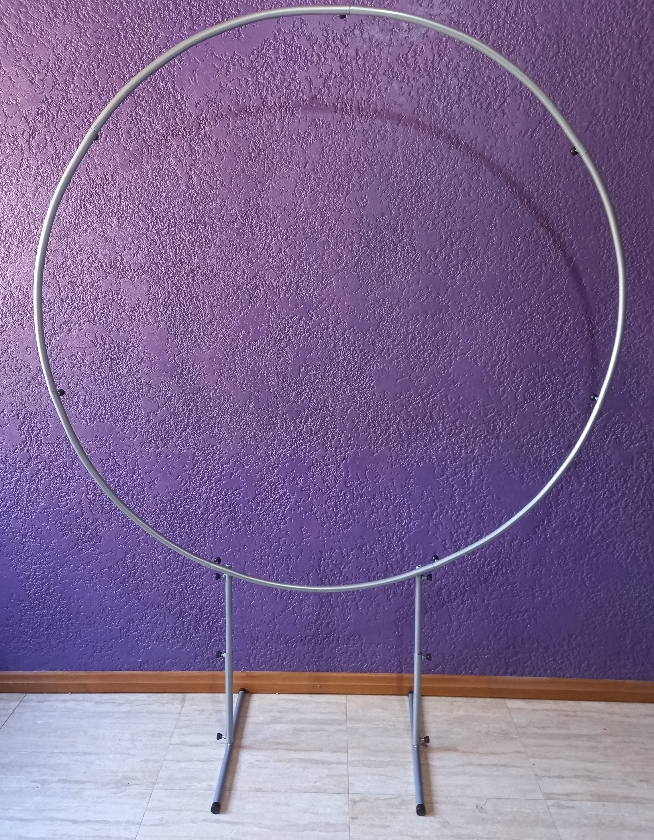 Aro estructura metal circular 1,5m plateado