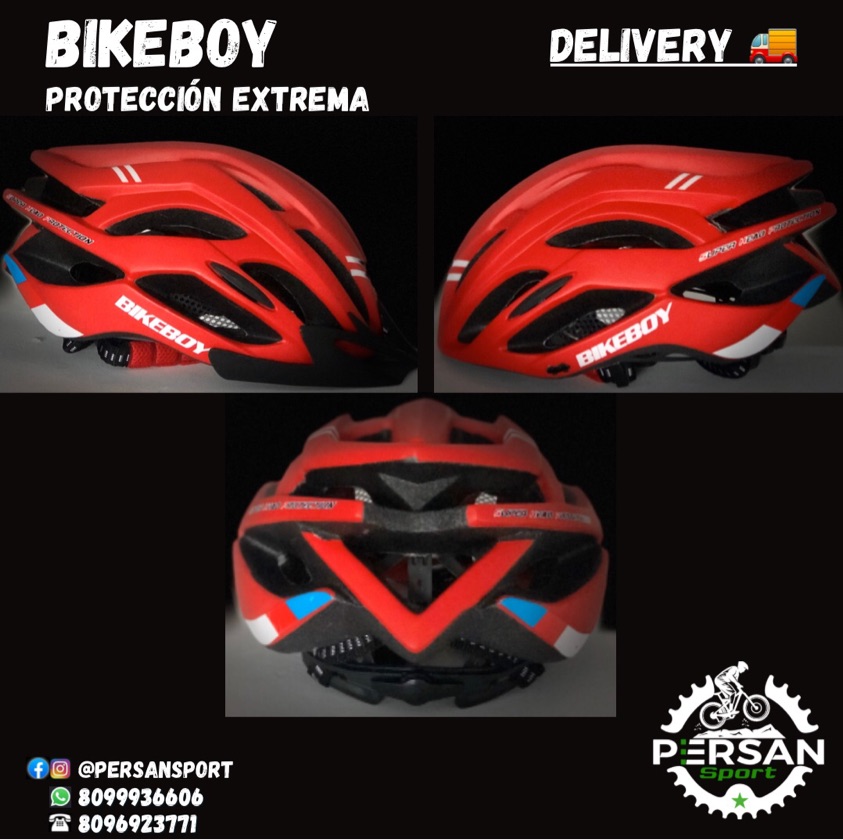 BIKEBOY CASCO ROJO DE ALTA RESISTENCIA