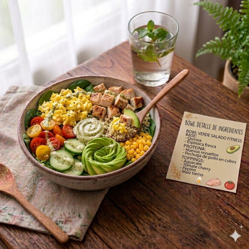 🍽️ Bowl Verde Salado Fitness 🥚