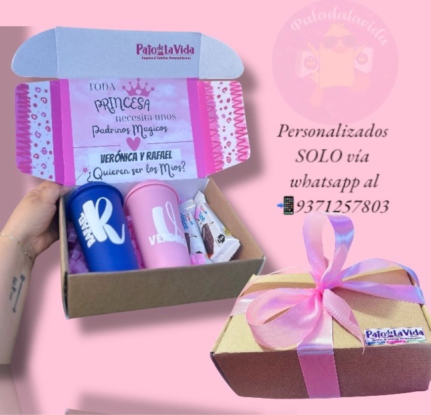 A Box kraft padrinos vasos
