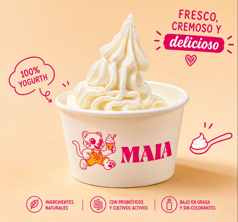 Mediano yogurth helado