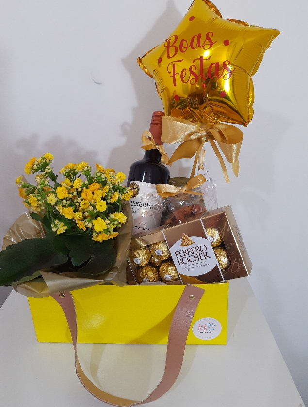 Box Maleta Vinho & flores