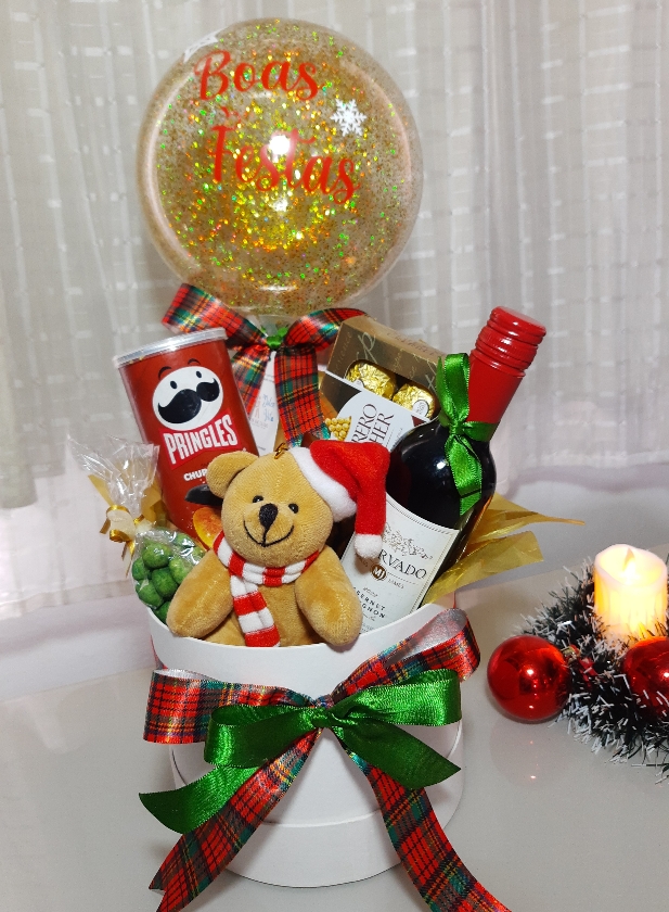 Box Urso Noel Boas festas