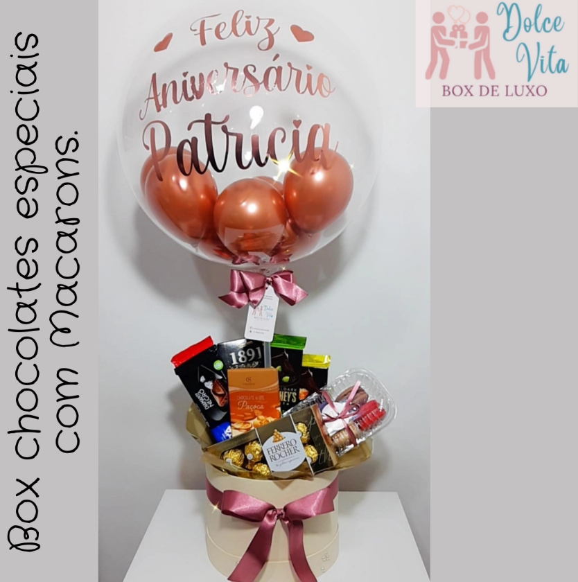 Box Chocolates especiais e Macarons