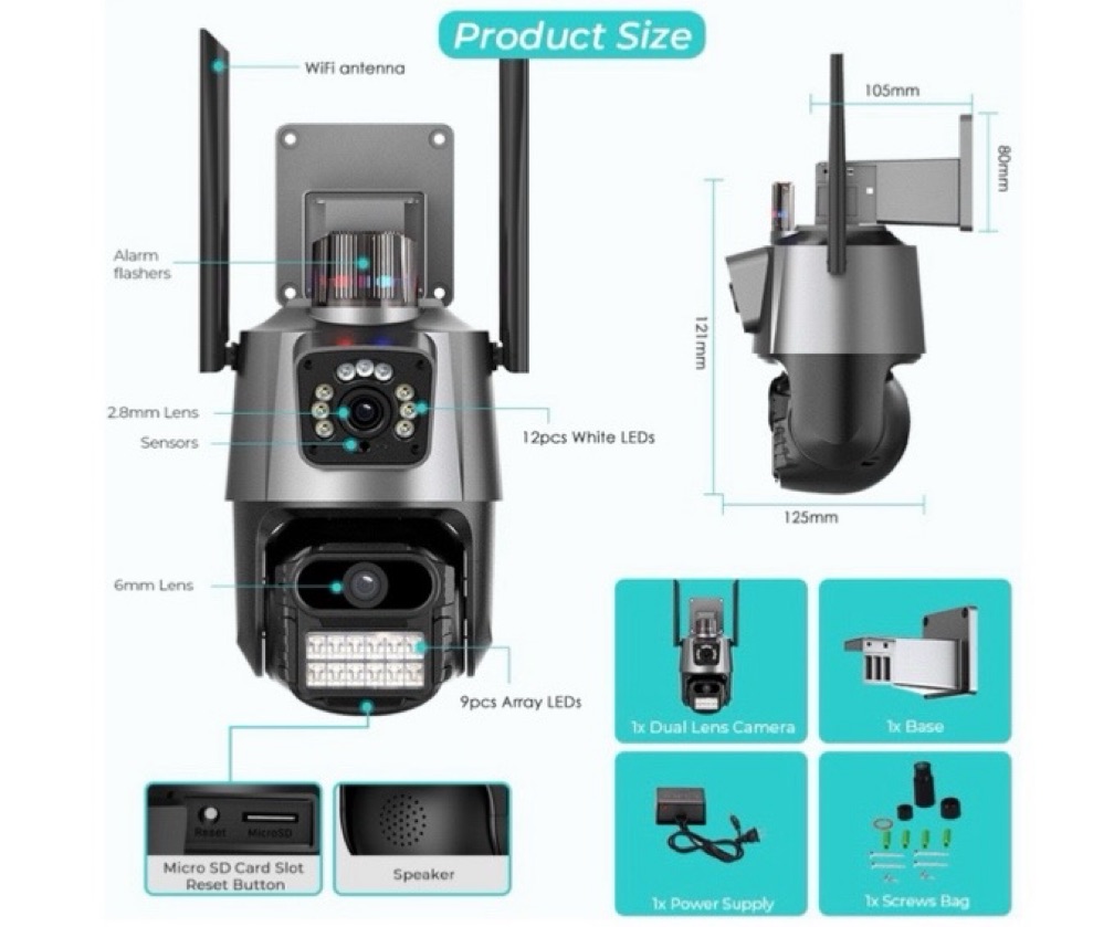 CAMERA WIFI MÚLTIPLA VISÃO