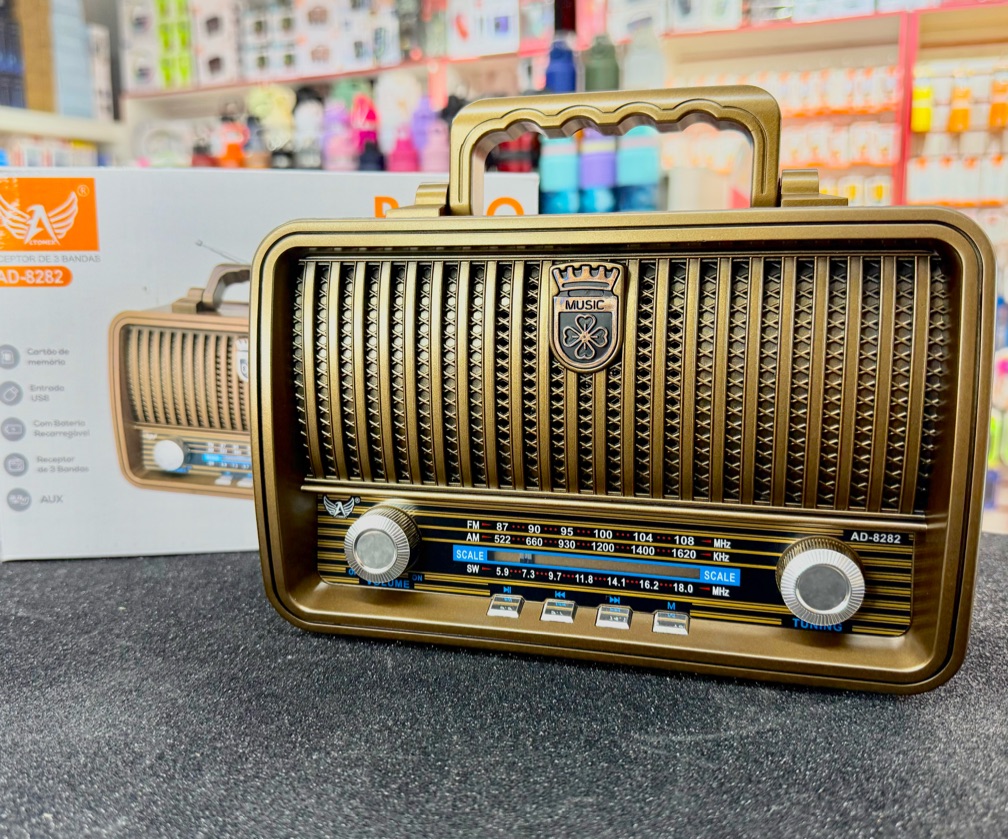 CAIXA DE SOM RÁDIO RETRO AD-8282