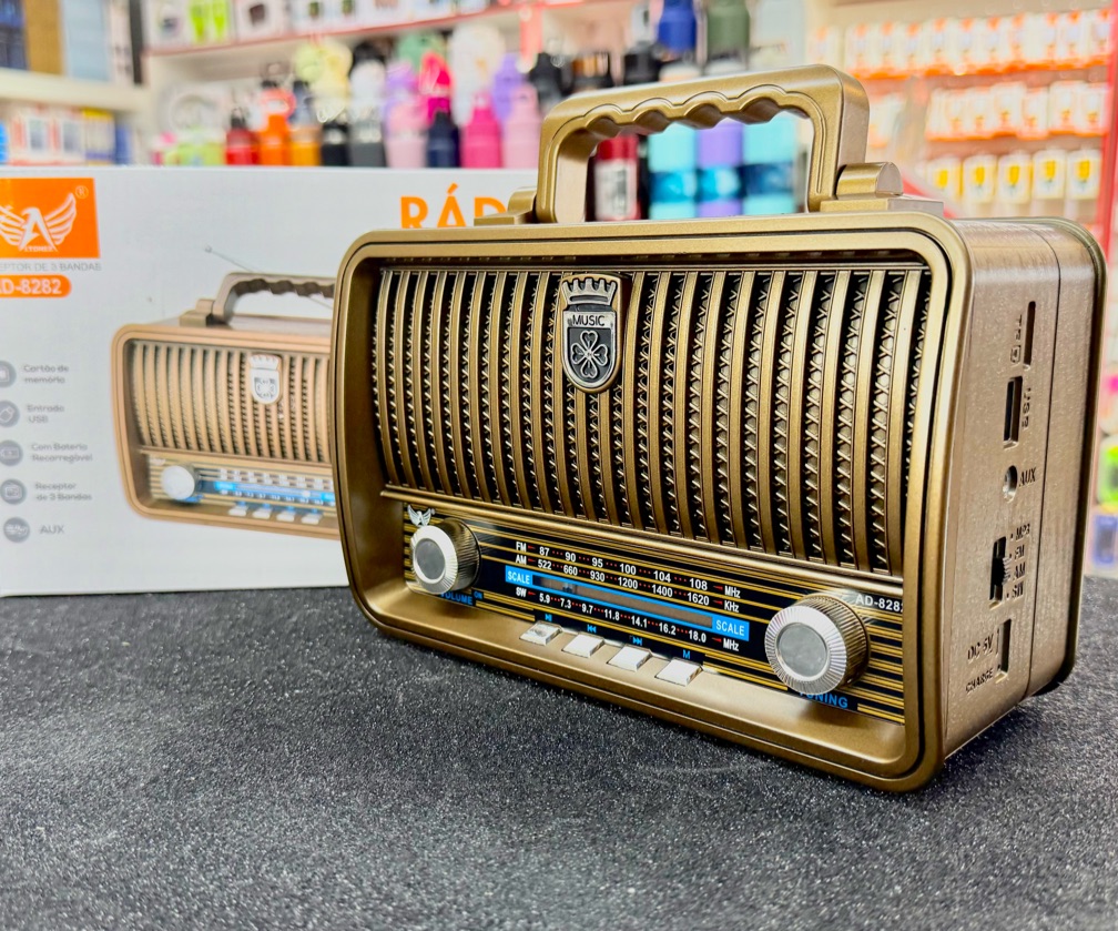 CAIXA DE SOM RÁDIO RETRO AD-8282