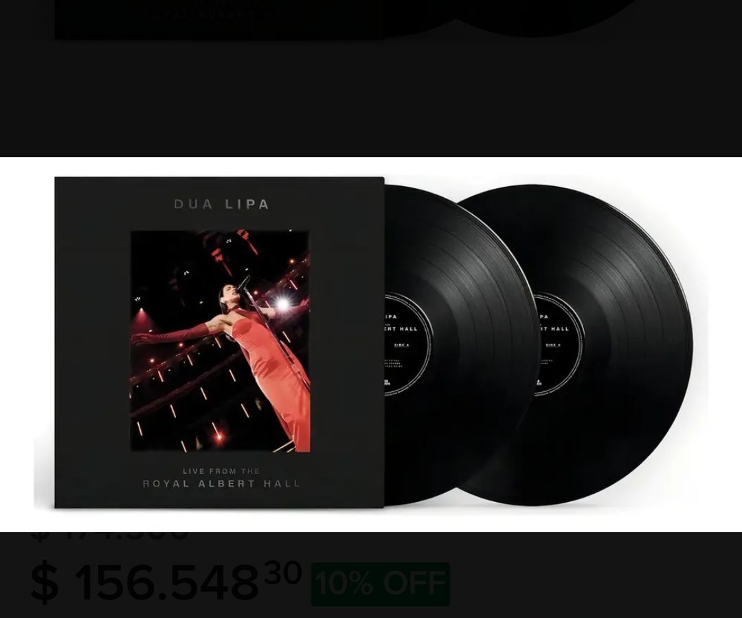 Vinilo (2lp) dua lipa live from the royal albert hall Nuevo importado