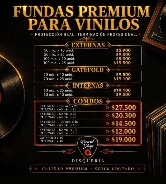 Fundas para tapas de vinilos lp y para discos
