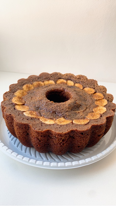Bolo de banana e cacau