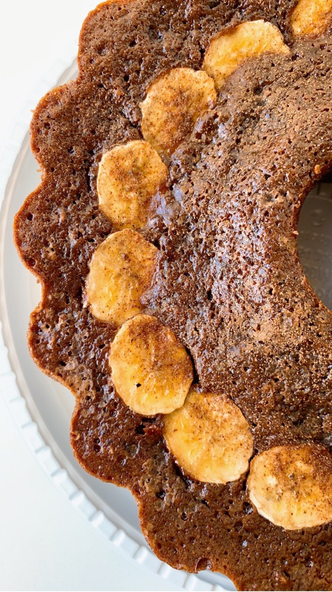 Bolo de banana e cacau
