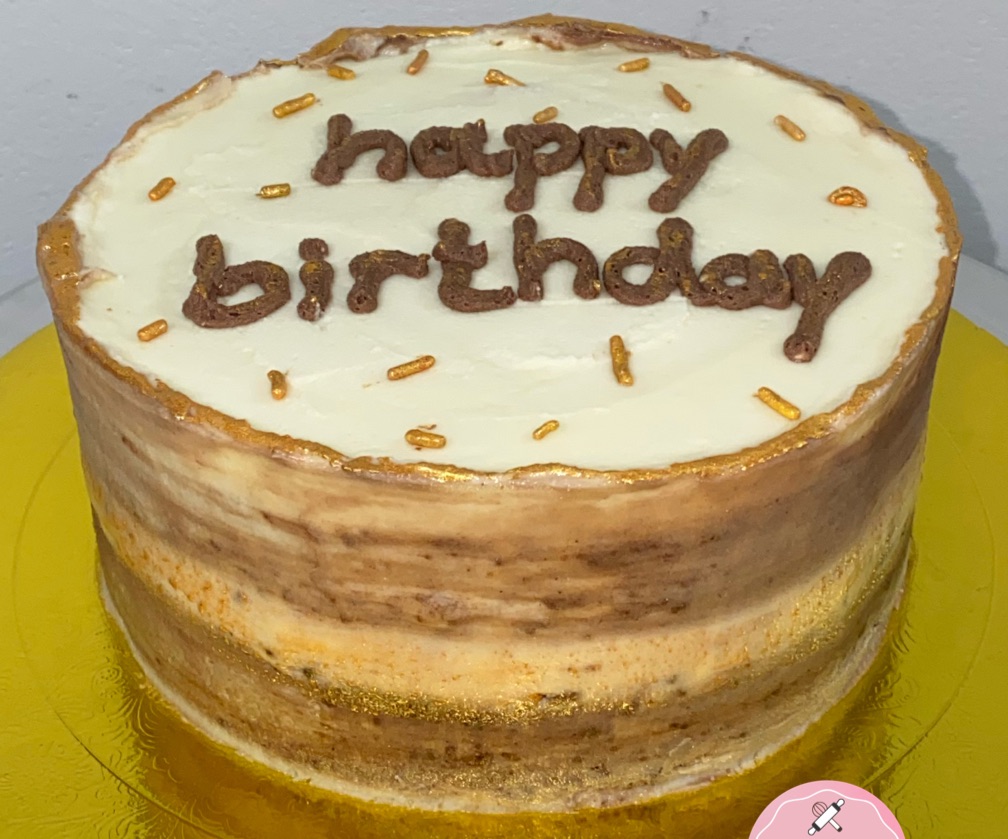 6" Eggless vanilla cake (two layers)