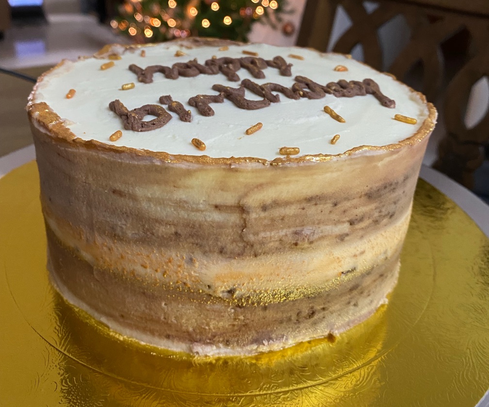 6" Eggless vanilla cake (four layers)