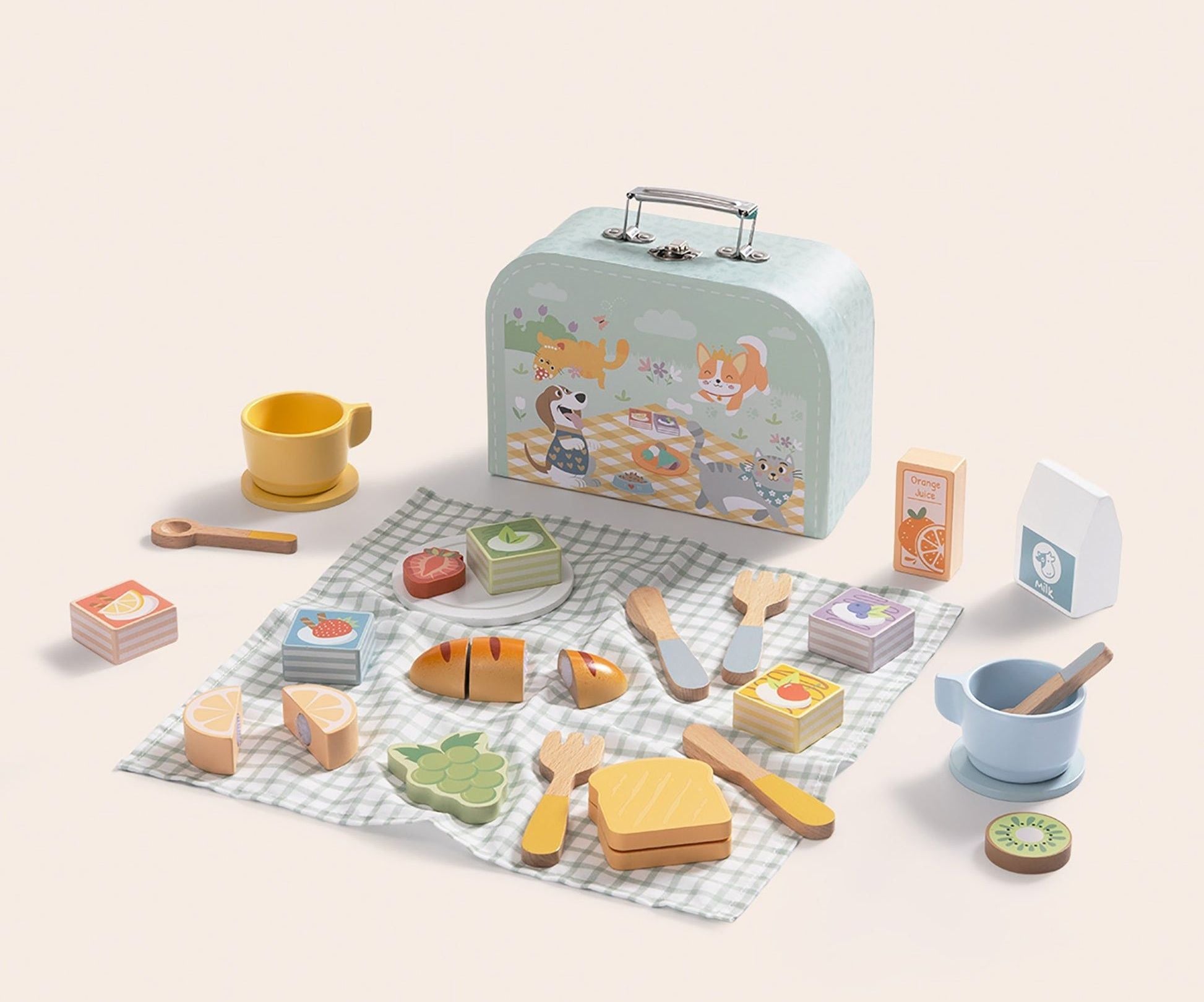 ✨ Set de Picnic de Madera en Maletín (Tooky Toy) ✨