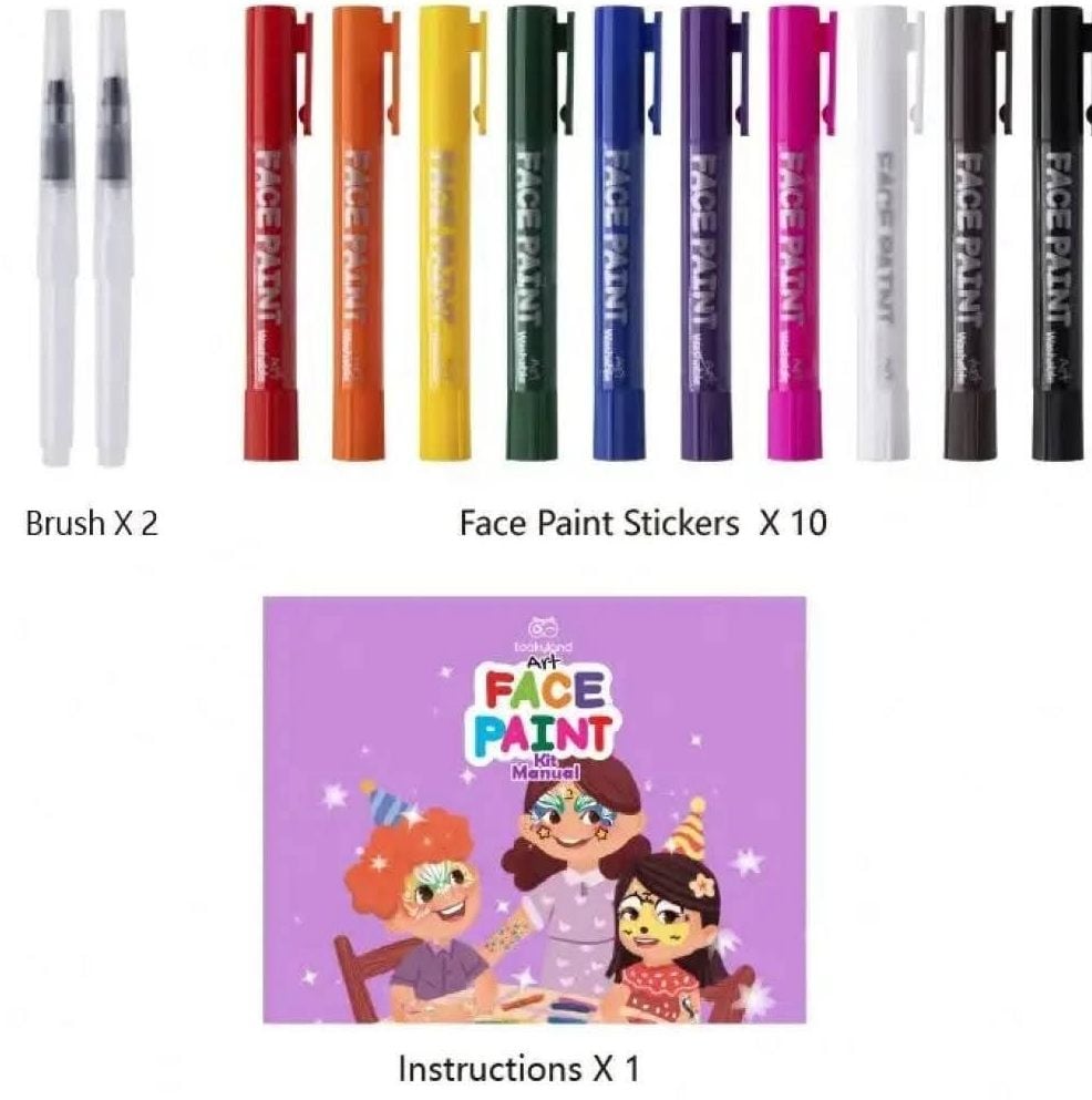 🎨 Kit de Crayones Pinta Caritas "Face Paint Kit" (12 piezas) 🦁
