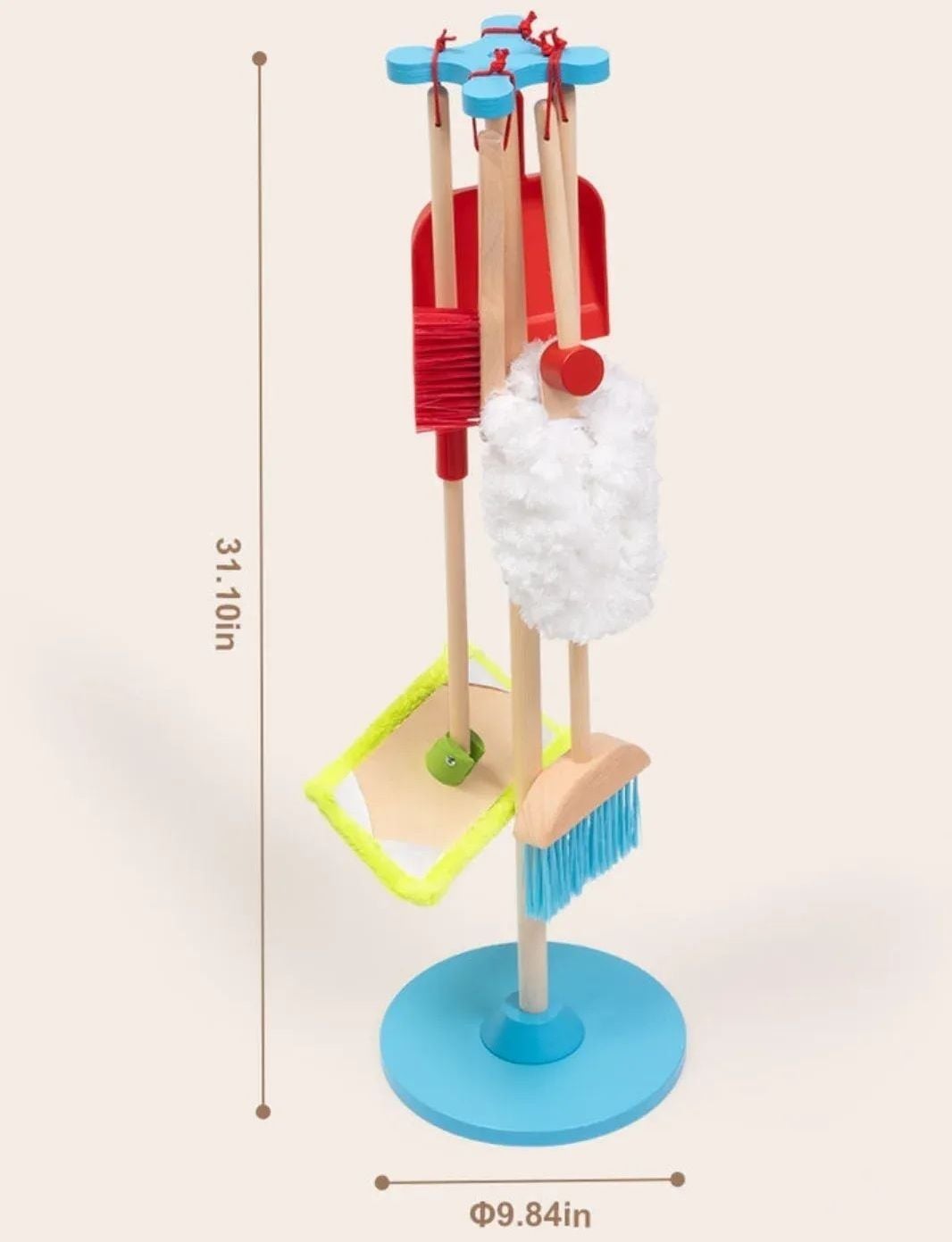 🧹 Set de Limpieza Infantil de Madera (6 piezas) 🧽