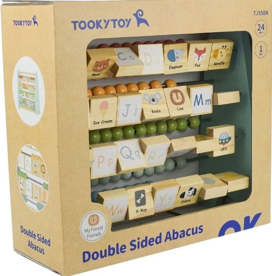 🧮 Ábaco de Madera Educativo 2 en 1 "Alphabet Abacus" 🔤