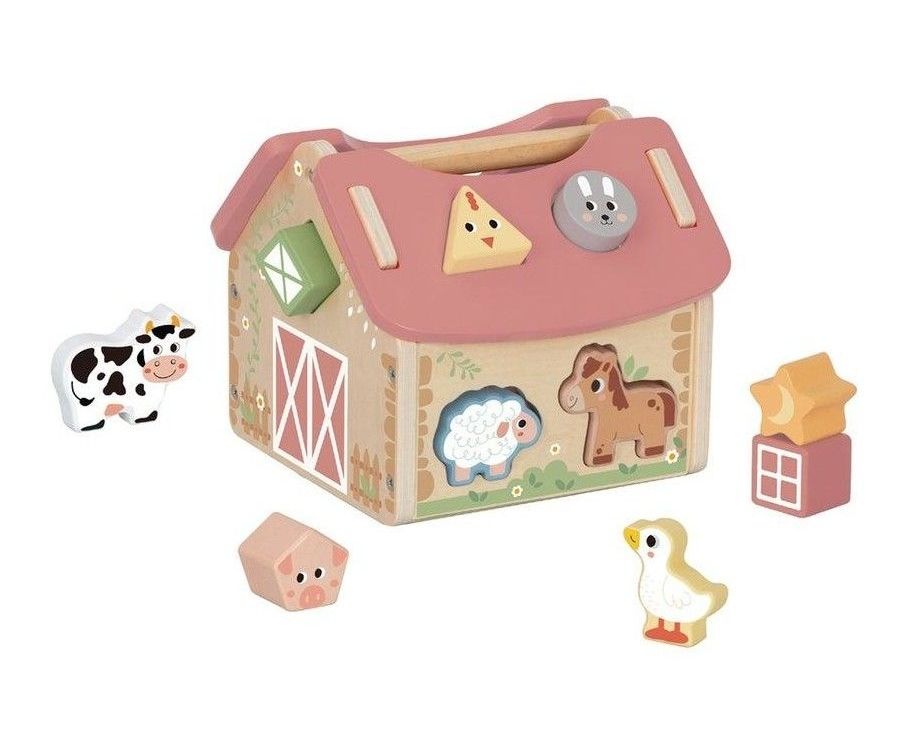 ✨ Granja Encajable de Madera - Shape Sorter Barn (Tooky Toy) ✨