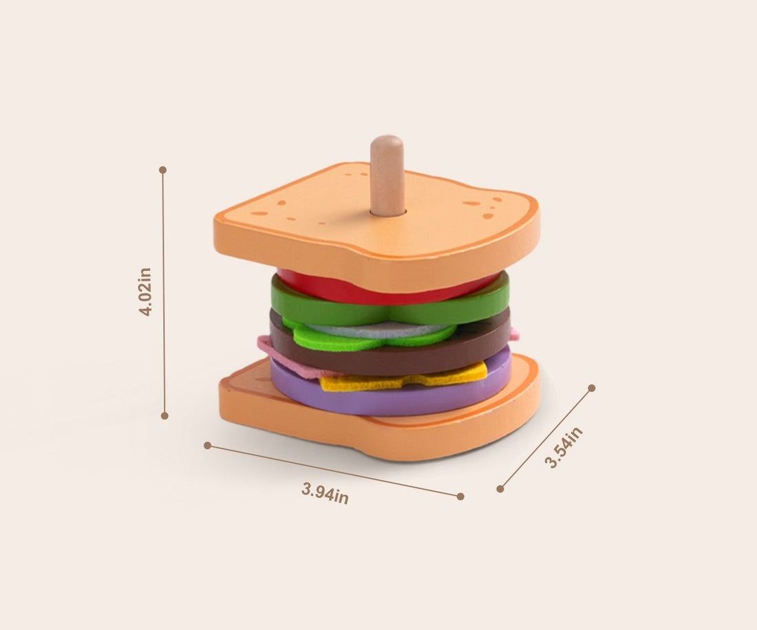 🥪 Juego de Secuencia y Lógica "Sandwich Stacker" (15 piezas) 🍅