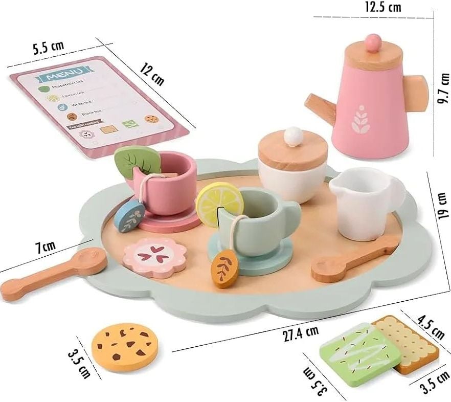 Set de Té de Madera "Hora de la Merienda" - Tooky Toy ☕🍃