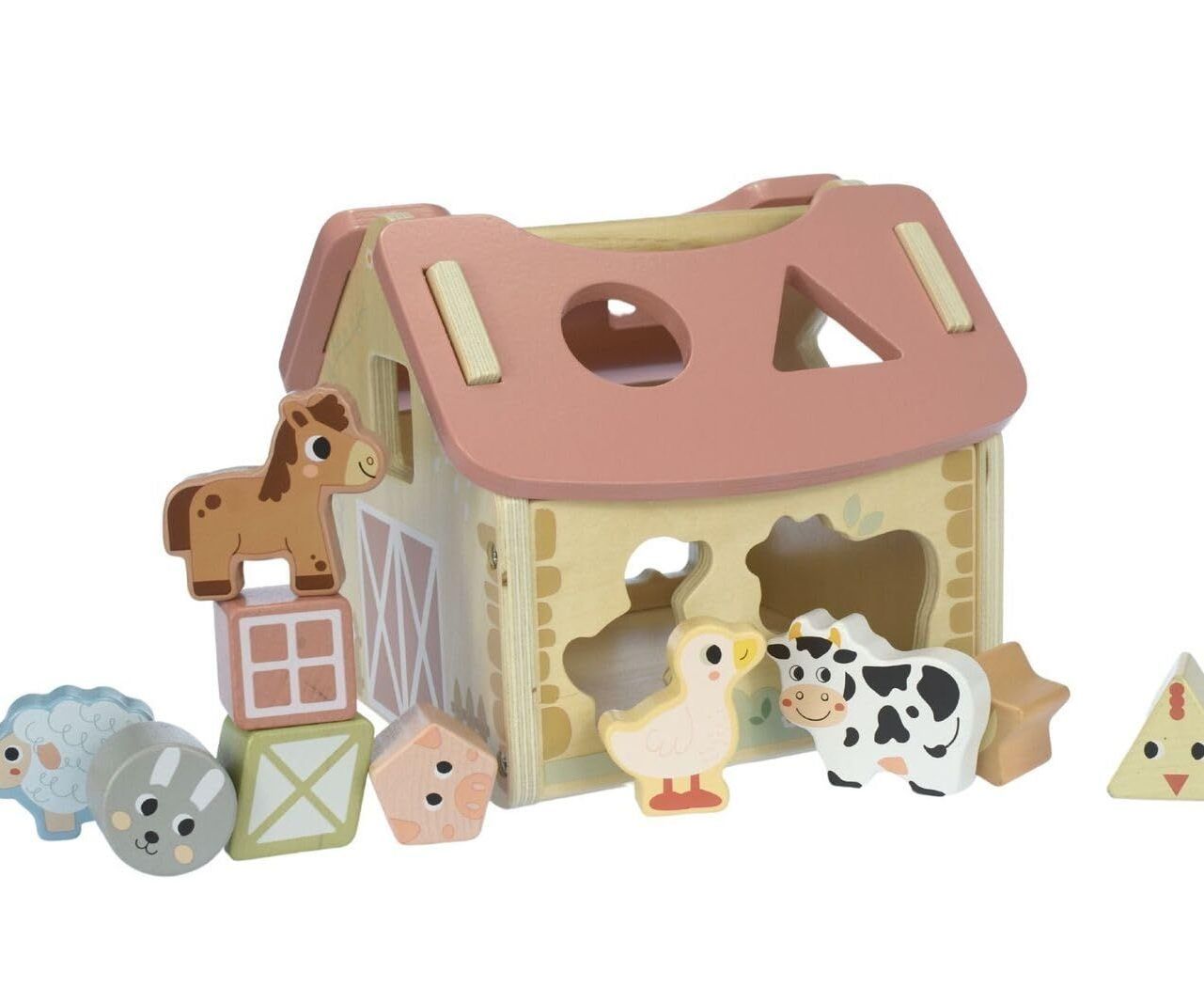 ✨ Granja Encajable de Madera - Shape Sorter Barn (Tooky Toy) ✨