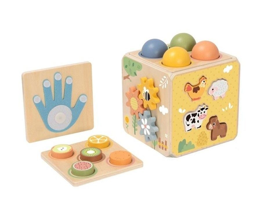 Cubo de Actividades Didáctico 7 en 1 de Madera - Tooky Toy