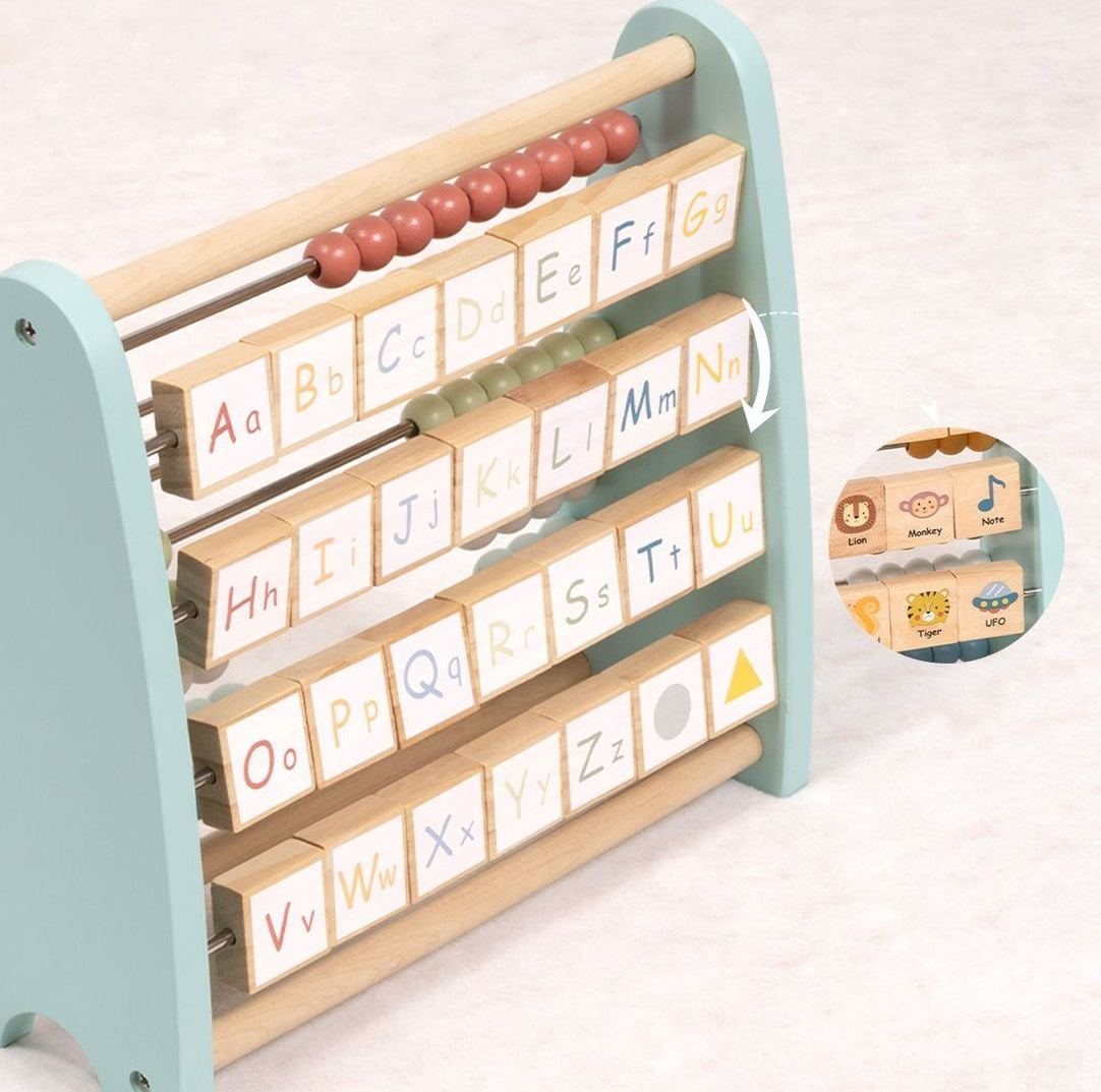 🧮 Ábaco de Madera Educativo 2 en 1 "Alphabet Abacus" 🔤