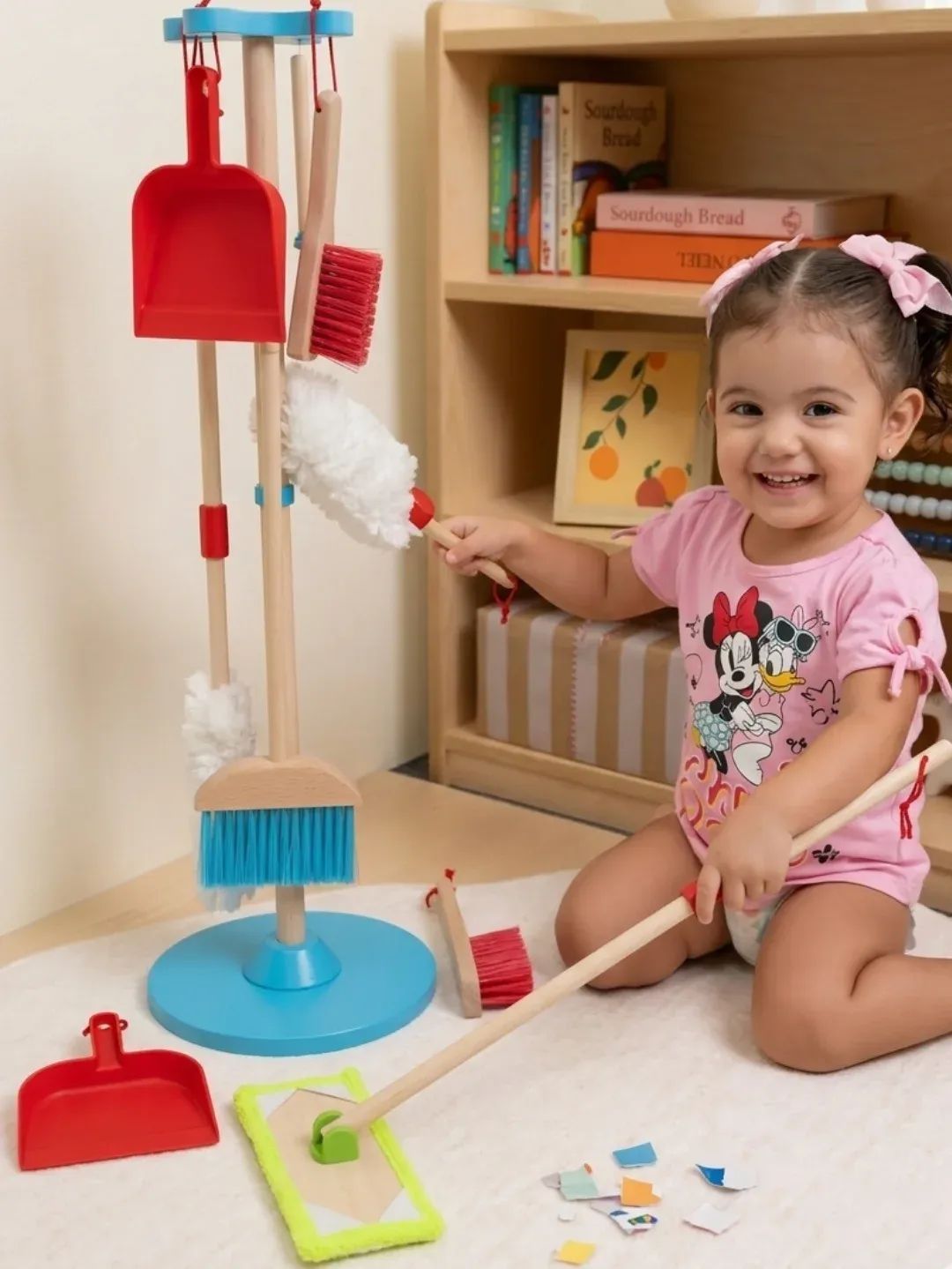 🧹 Set de Limpieza Infantil de Madera (6 piezas) 🧽