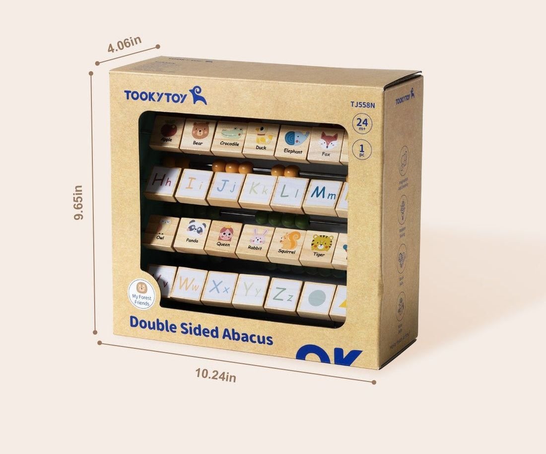 🧮 Ábaco de Madera Educativo 2 en 1 "Alphabet Abacus" 🔤