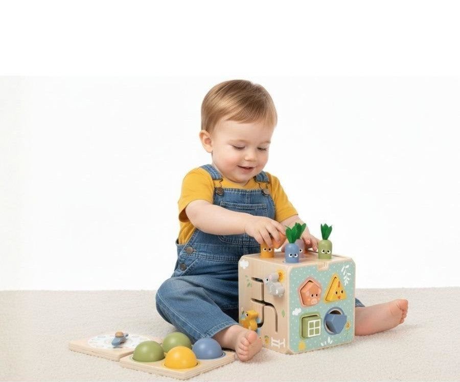 Cubo de Actividades Didáctico 7 en 1 de Madera - Tooky Toy