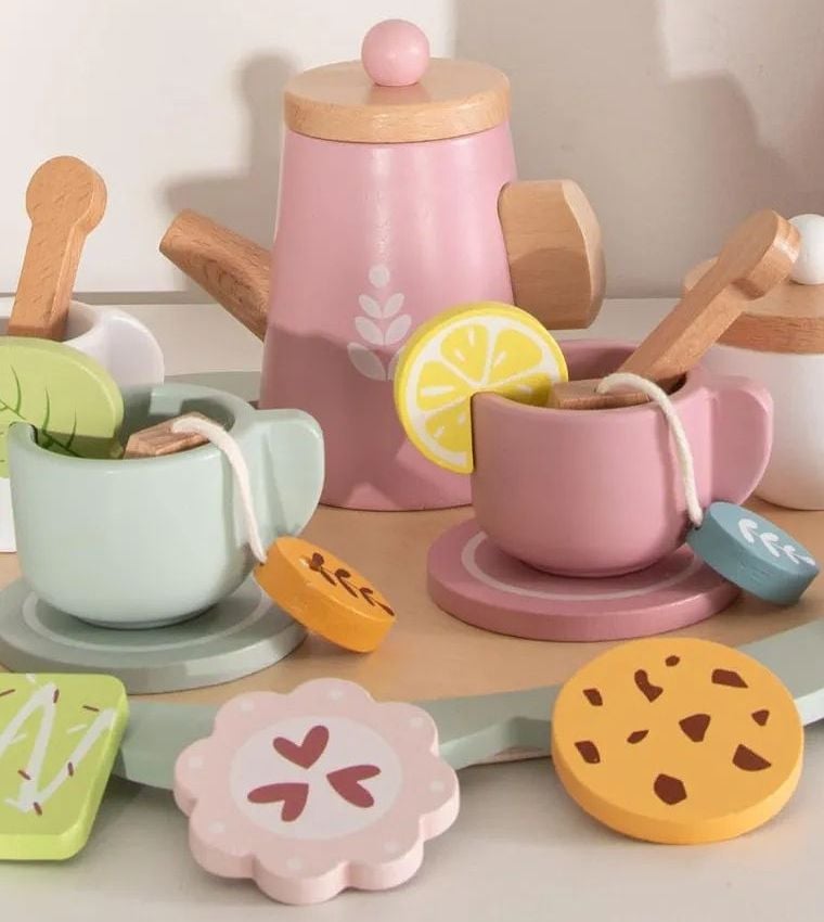 Set de Té de Madera "Hora de la Merienda" - Tooky Toy ☕🍃