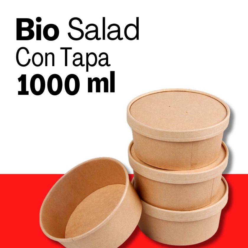 Bio-Salad C/Tapa Kraft "1000 ml" 1 UNID