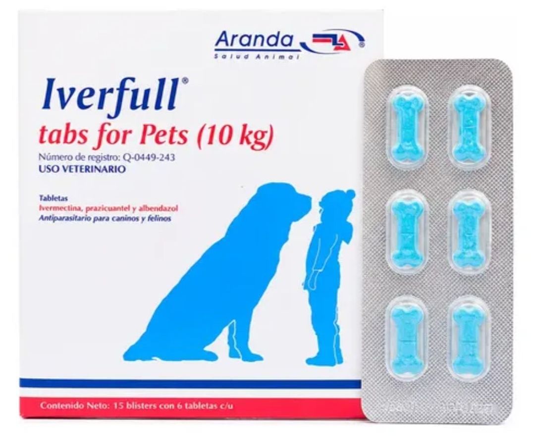 Desparasitante mascota mediana iverfull
