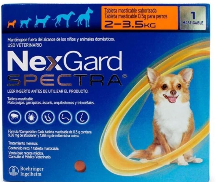 Nexgard spectra dosis individual 2-3kg