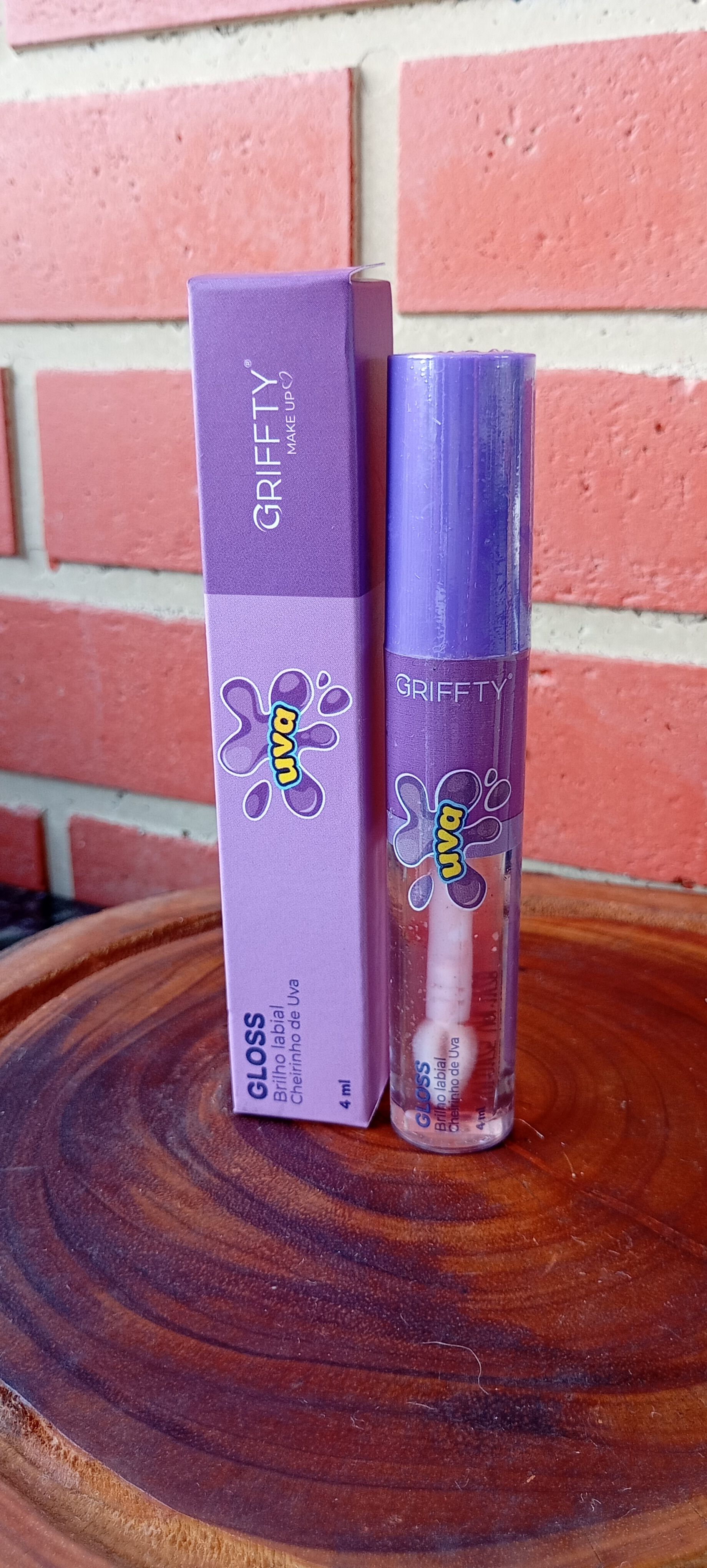 Griffty Gloss Brilho Labial Cheirinho de Uva