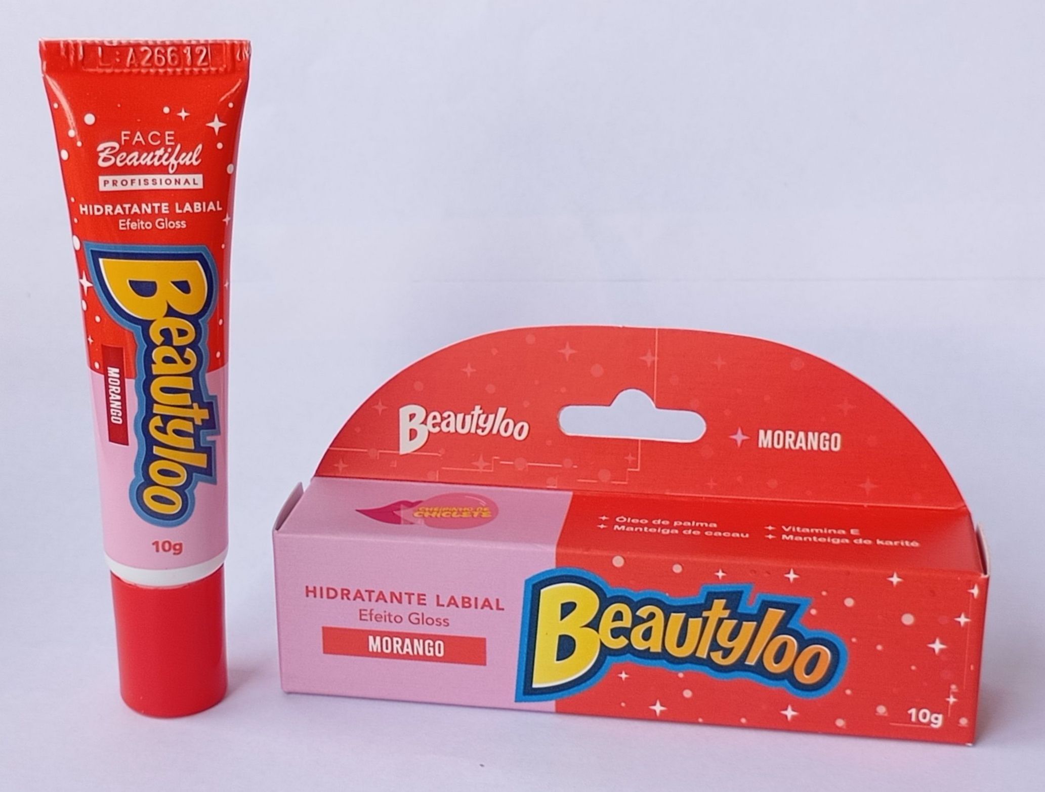 Hidratante Labial Beautyloo Efeito Gloss Morango