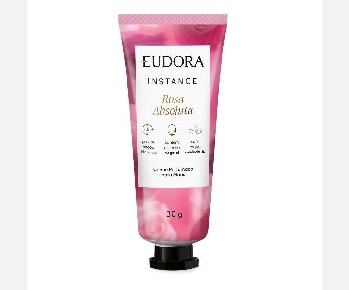 Creme Hidratante para Mãos Eudora Instance Rosa Absoluta 30g