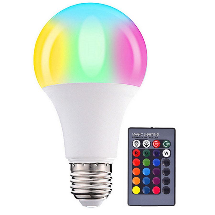 CX: 100 Lâmpada RGB Colorida Led Com Controle 9W