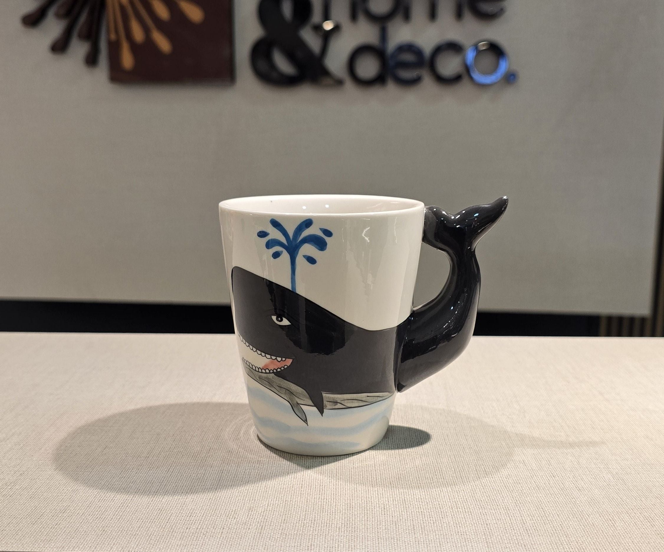 Taza cerámica animales en 3D vista 3