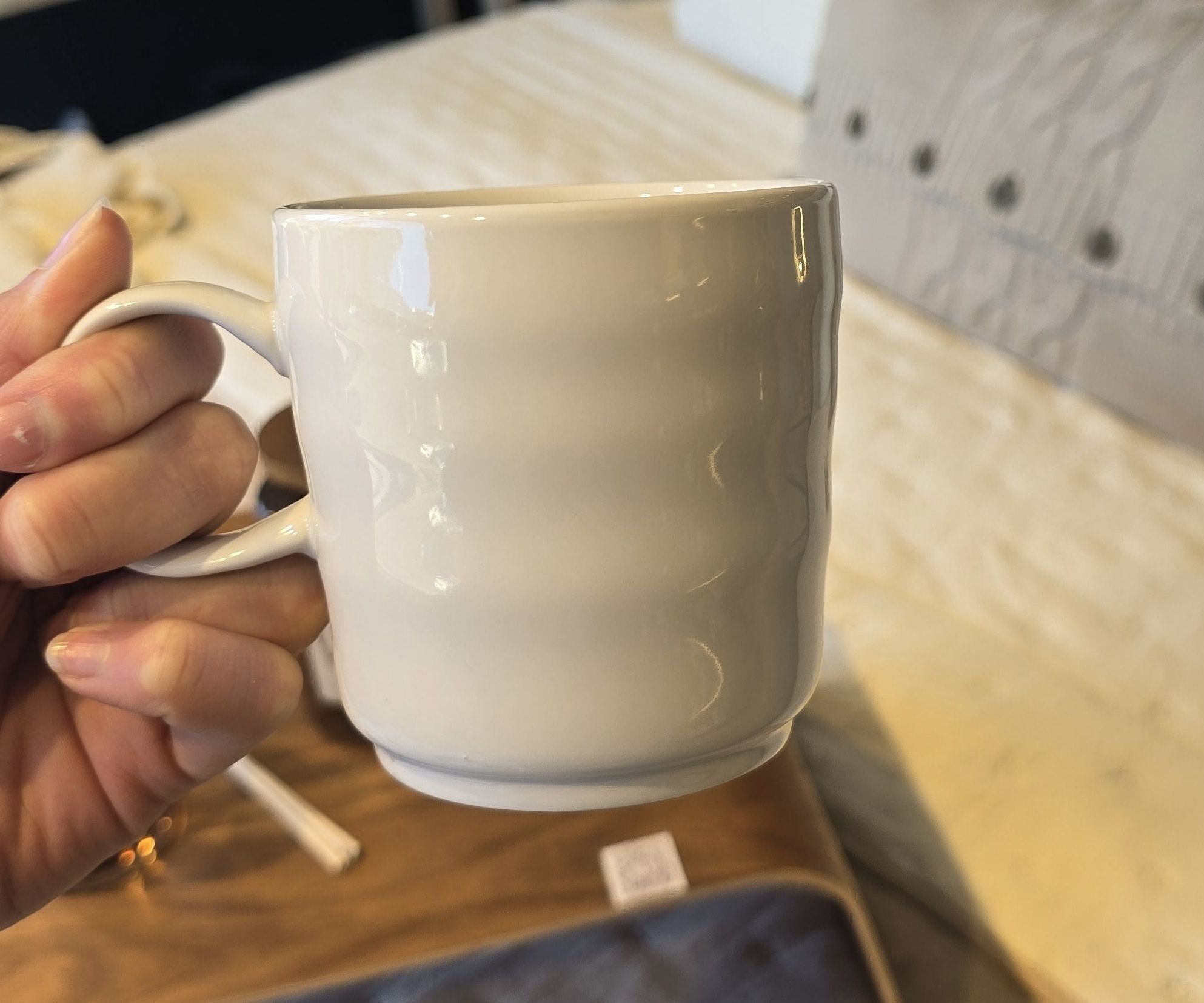 Taza cerámica bco 400ml vista 4
