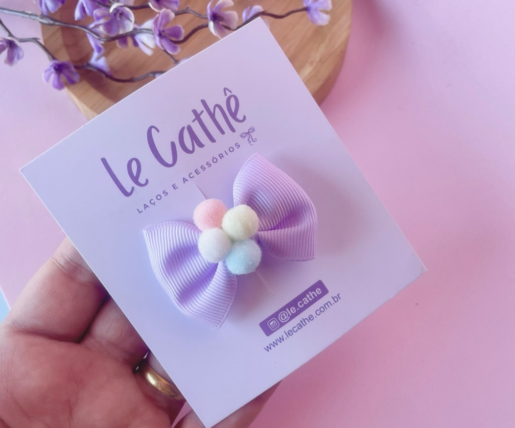 BabyClip Laço Pompom